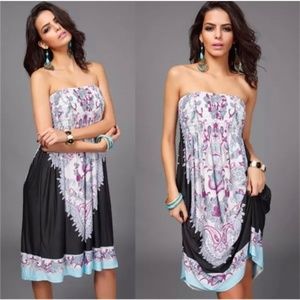 NWT SUMMER BEACH WRAPPED TUBE STRAPLESS SEXY DRESS